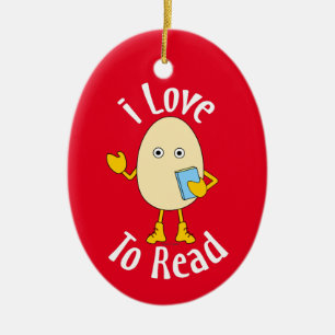 Love To Read Ceramic Ornament
