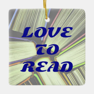 LOVE TO READ Christmas Ornament