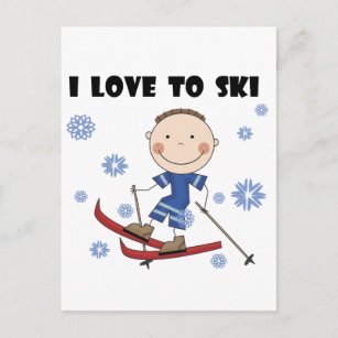 Love to Ski - Boy Tshirts and Gifts Postcard
