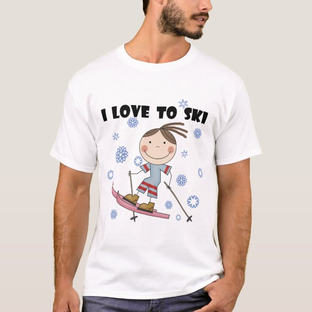 Love to Ski - Girl Tshirts and Gifts (Front)