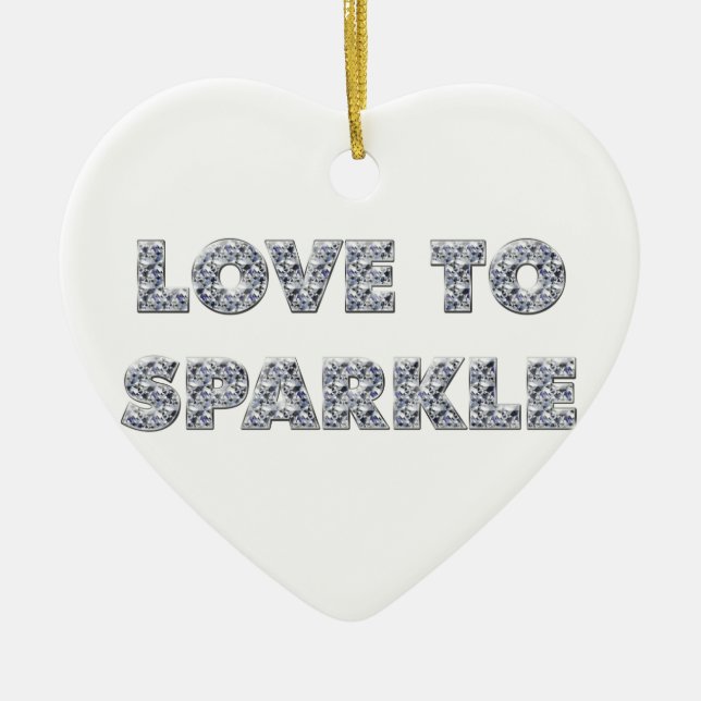 Love To Sparkle Ceramic Tree Decoration (Front)