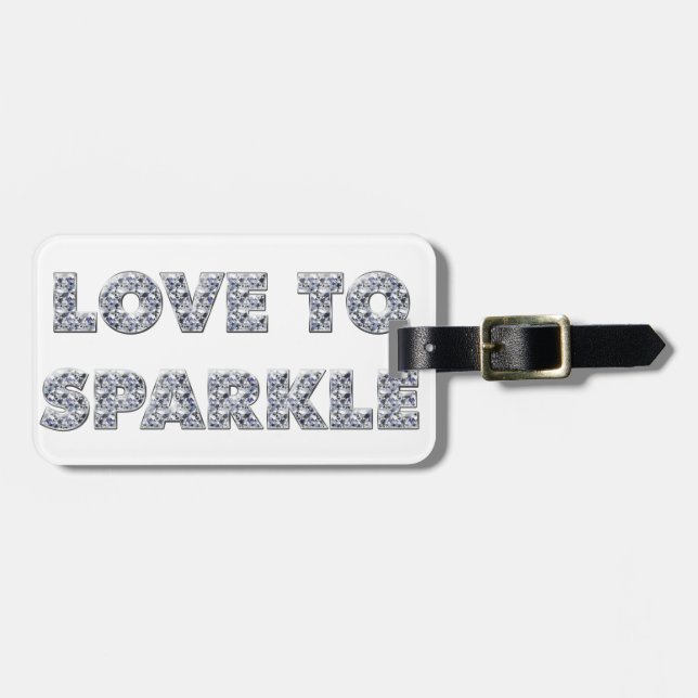 Love To Sparkle Luggage Tag (Front Horizontal)
