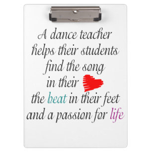 Love to Teach Dance Clipboard