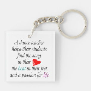 Love to Teach Dance Key Ring