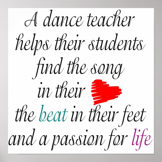 Love to Teach Dance Poster (Front)