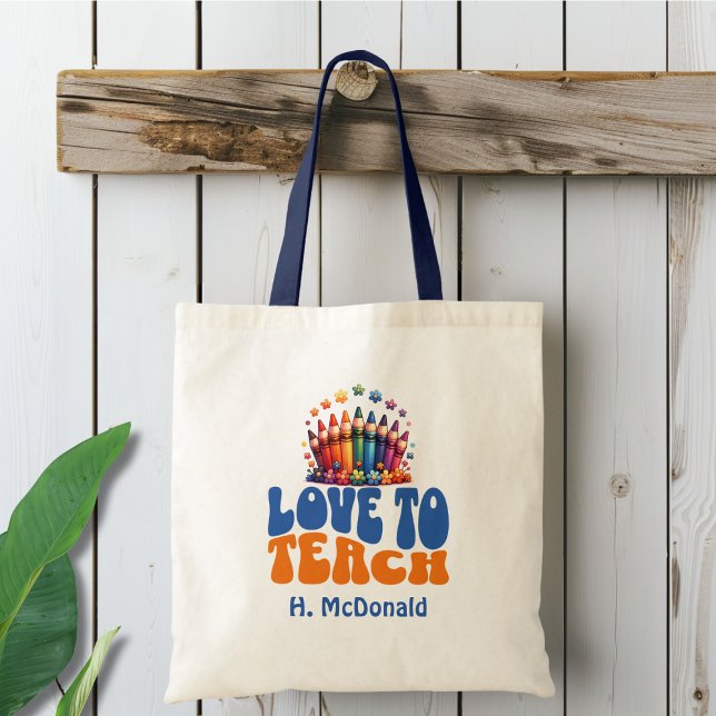 Love to Teach Personalised  Tote Bag (Creator Uploaded)