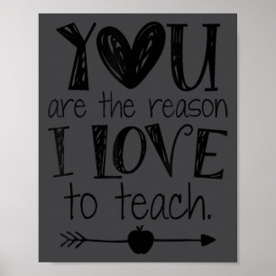 Love To Teach Sitive Affirmation Motivational Teac Poster