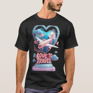 Love to Travel Funny Unisex Design for Men Women T-Shirt