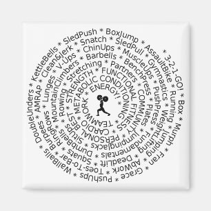 LOVE TO WORKOUT - Crossfit-Inspired Design Magnet