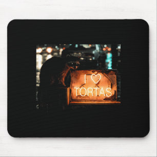 Love tortas raccoon mexican food mouse pad