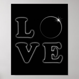 Love Total Solar Eclipse 04 08 2024 Totality  Poster