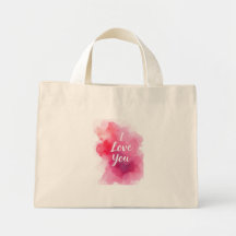 Love Tote Bag in watercolour
