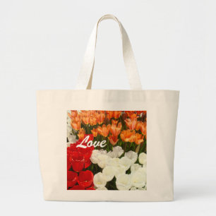 Love Tote Bags Tulip Flowers Festival Floral