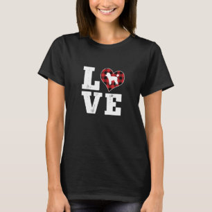 Love Toy Poodle Dog Lover Gifts Buffalo Plaid Vale T-Shirt