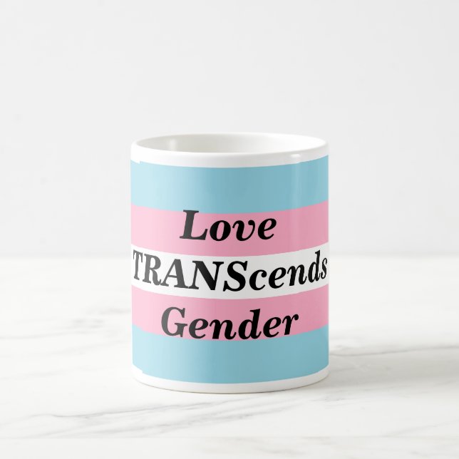 Love TRANScends Gender Mug (Center)