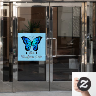 Love Transforms Hate Window Cling