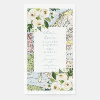 Love Travels around the World Vintage Floral Map
