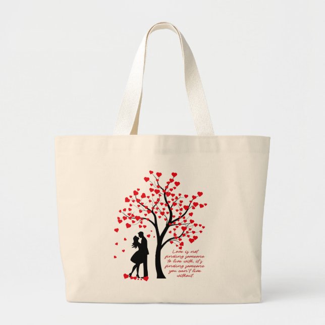 Love Tree Large Tote Bag (Front)