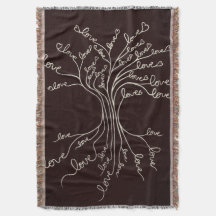 Love Tree of Life Nature Brown Hearts Cute Rustic