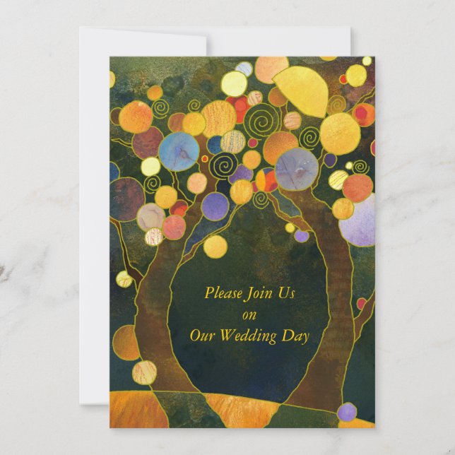 Love Trees, Symbol of Love Wedding Invitation (Front)