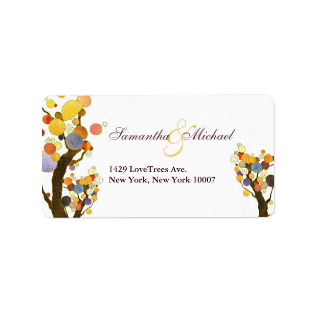 Love Trees: Wedding Address Label (Front)