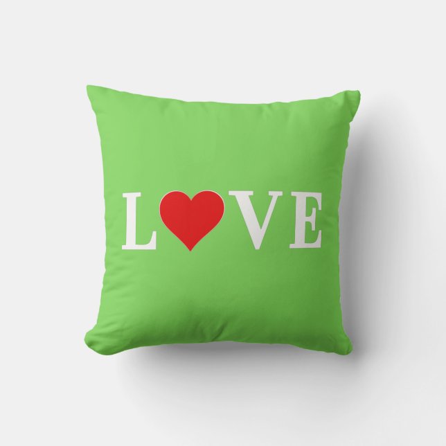 LOVE Trending Lime Green Modern Elegant Cushion (Front)