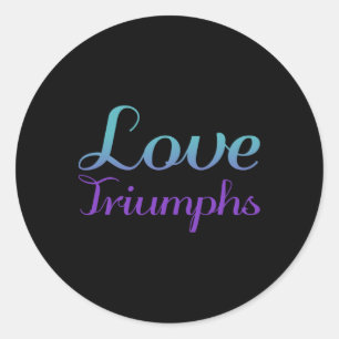 Love Triumphs Purple Suicide Prevention Awareness Classic Round Sticker