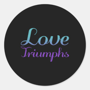 Love Triumphs Purple Suicide Prevention Awareness  Classic Round Sticker