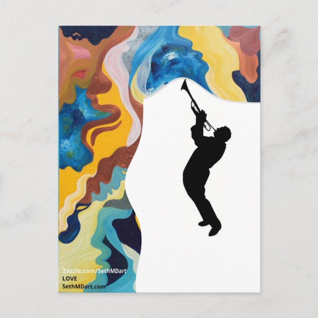 Love Trombone Postcard (Front)