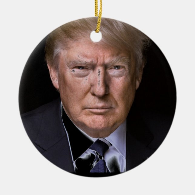 Love Trump Ceramic Ornament (Front)