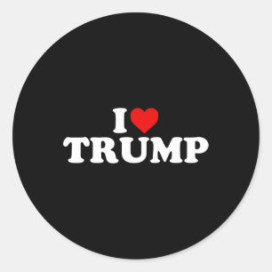 Love Trump - Heart Classic Round Sticker