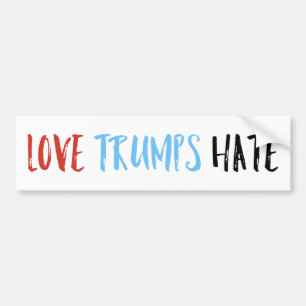 Love Trumps Hate Bumper Sticker