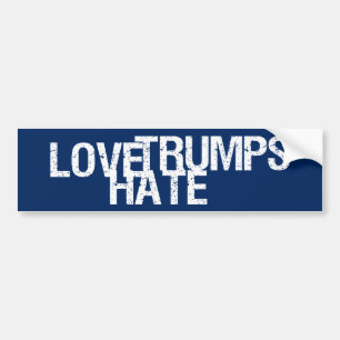 Love Trumps Hate Bumper Sticker