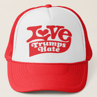 LOVE TRUMPS HATE TRUCKER HAT