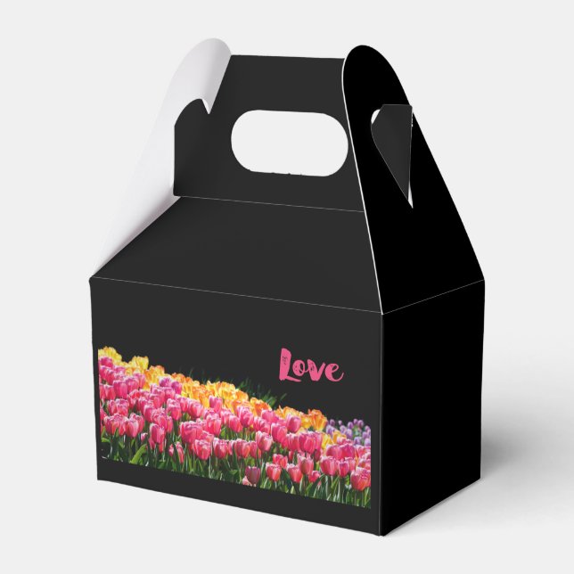 Love Tulip Garden Favour Box (Front Side)
