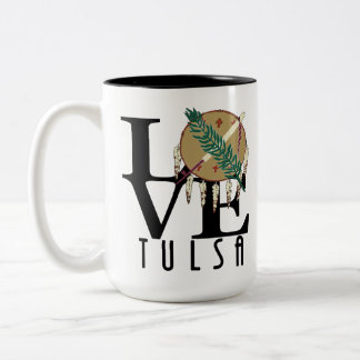 LOVE Tulsa Oklahoma15oz Two-Tone Coffee Mug