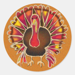 LOVE TURKEY by SHARON SHARPE Classic Round Sticker