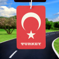 Love Turkey Car Air Freshener, Turkish Flag