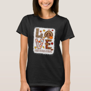 Love Turkey Med Surg Nurse Thanksgiving Leopard T-Shirt