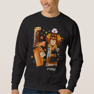 LOVE Turkey Pilgrim Pumpkin Pie SLP Life Thanksgiv Sweatshirt
