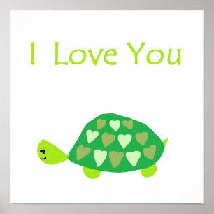 Love Turtle Poster