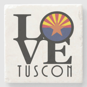 LOVE Tuscon Arizona Stone Coaster