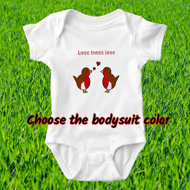 Love tweet love robins baby bodysuit (Creator Uploaded)