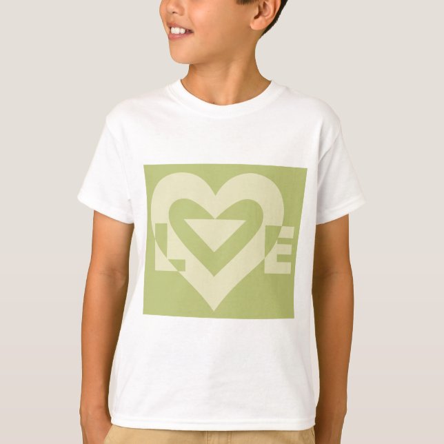 Love Two-Tone Sage Green T-Shirt (Front)
