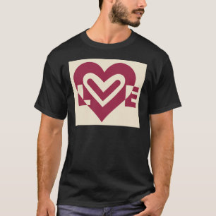 Love Two-Tone Wine Purple T-Shirt