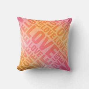 Love Type {orange} Cushion