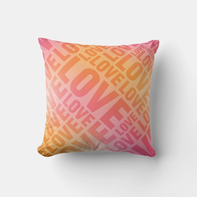Love Type {orange} Cushion (Front)