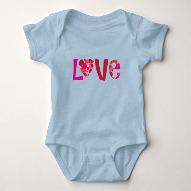 LOVE Typography Baby Bodysuit (Front)