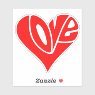 Love Typography in Heart Shape