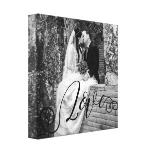 LOVE Typography Photo Overlay Canvas Print
